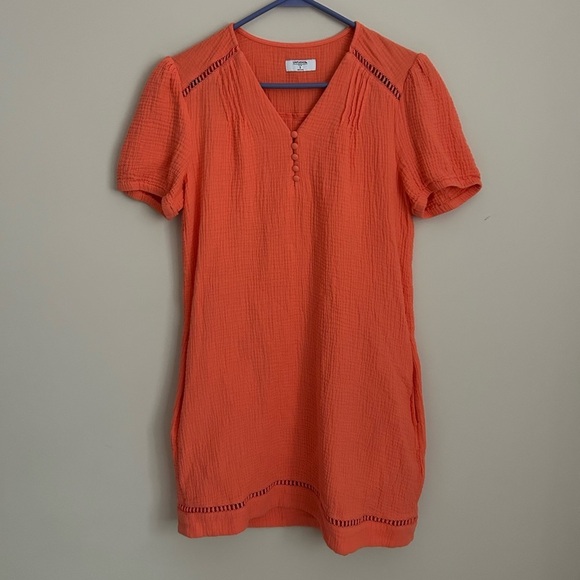Untuckit Kasey Gauzy Coral Dress Size Small - Picture 1 of 10